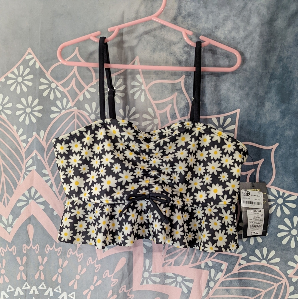 Art Class Girls Daisy Swim/Bikini Top - NWT - L
